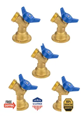 B0b81xnftp Efield 5-pack Brass Sillcock Hose Bibb Valve 3/4 Inch Fnpt Inlet Male Ght