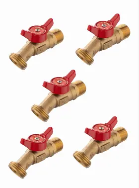 B0bgz6qjr5 Efield 5-pack Brass Sillcock Hose Bibb Valve 1/2 Inch Npt 3/4 Ght Garden