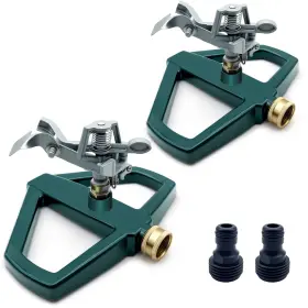Yhj023 Ehaijia Metal Impact Sprinklers For Yard 2 Pack Heavy Duty Adjustable Lawn Sprinkle