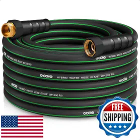 B0d2hmfdkr Eooio Heavy Duty 50ft Garden Hose Non-expandable Kink-resistant Flexible Water