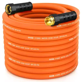 B0dycftb22 Eooio Garden Hose 100ft 5/8 Inch Non-expanding Flexible Kink Resistant Hybrid Lightweight