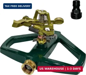 Erewwtkd 726899778317 Heavy Duty Pulsating Impact Lawn Sprinkler With Metal Base All Adjustable