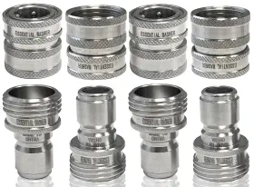 B08dp48zc8 Essential Washer Inch Stainless Steel Garden Hose Quick Connect Fittings Plug &