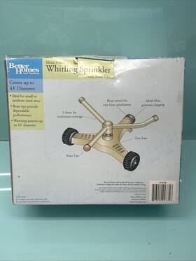 Expert 713022047358 Better Homes Gardens Heavy-duty 3 Arm Whirling Sprinkler Zinc Base Lawn Watering