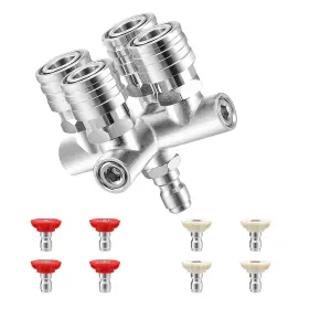 Zs13-5 Ezalor 4-in-1 Pressure Washer Tips Quadruple Nozzle 4 For P