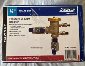765dbv Febco 3/4 Inch 765- Quart Pvb Vacuum Breaker Valve Irrigation Backflow Assembly