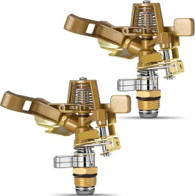 Ferraycle 313025284295 1/2 Inch Brass Impact Sprinkler Head Heavy Duty With Nozzles Adj