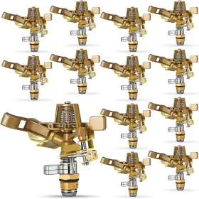 Yt-ferraycle-2188 Ferraycle 12 Pieces 1/2 Inch Brass Impact Sprinkler Head With Nozzles Heavy Duty Adjust