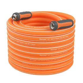 B0c6v42sqx Fevone 80ft Kink Free Garden Hose Swivel Handles All-weather Flexible Heavy-d
