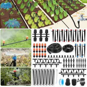 Flantor 711181882629 Drip Irrigation System 141ft Garden Watering Adjustable Greenhouse I Flantor 711181882629 Drip Irrigation System 141ft Garden Watering Adjustable Greenhouse I