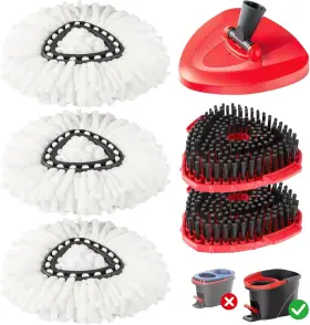 Heads-123 Fmingyu 6-in-1 Mop Heads Replacements For O Cedar Easywring 1 Tank System Includes