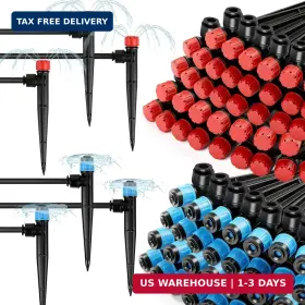 Emitter0503 Foxrose 40 Pack Quick Connect 1/4 Inch Drip Irrigation Emitters Set 20 Pcs 1/4ftft Stream