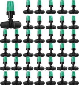 Fulaiergd 313021171186 50pcs Micro Misting Spray Emitters For 1/4 Inch Irrigation Tubing 3 Way Locked Fulaiergd 313021171186 50pcs Micro Misting Spray Emitters For 1/4 Inch Irrigation Tubing 3 Way Locked