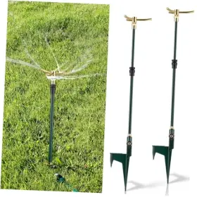 Huq-funnymoom-1381 Funnymoom 2 Pack 3-arm Rotating Telescoping Sprinkler 360 Degree Swivel Garden