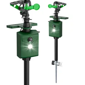 Ar38s G-jyuncyou Motion-activated Sprinkler Solar Animal Repellent Outdoor - Deer Cat Deterre