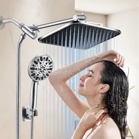 B-lyt-ccz01 Gaozhibst 14 Inch Rain Shower Heads Combo - High Pressure Dual System For Bathroom Accessor