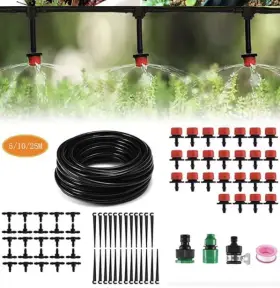 Nozzle12 Garden 10m Drip Irrigation System Micro Watering Kit Adjustable Dripper