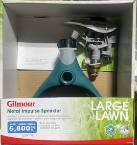 Gilmour 034411011744 New Impulse Metal Pulsating Lawn Sprinkler Large 5800 Sqft Model 167pwb