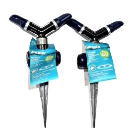 Gilmour 034411262924 2 Pack Adjustable Whirling Spike Sprinkler 1 800 Sq. Ft. Roating Tips