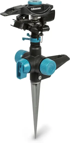 821933-1001 Gilmour Heavy Duty Circular Water Sprinkler With Spike Base Rotating