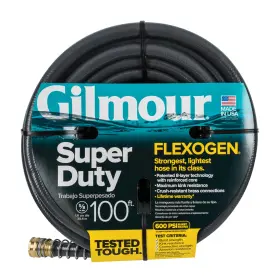 B01n31b6z1 Gilmour Flexogen Heavy Duty Garden Hose 5/8in X 100ft Leak-proof Brass Couplings