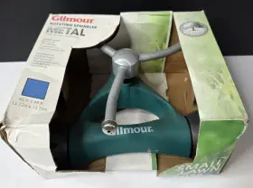 W846gf Gilmour Metal Rotating Lawn Sprinkler Even Spray Coverage Small 2025 Sq Ft