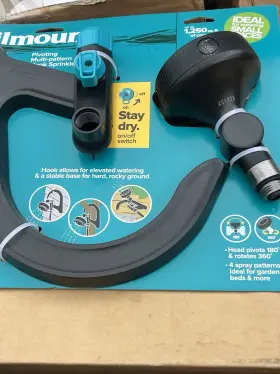 Xc1223 Gilmour Pivoting Multi-pattern Sprinkler 4 Spray Patterns 1250 Sq Ft Coverage