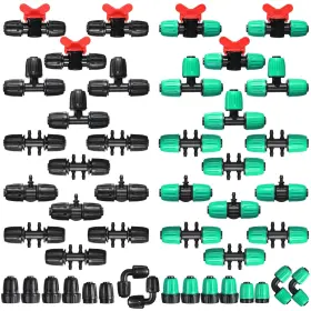 Jei-glooglitter-0891 Glooglitter 40 Pcs 1/2 Inch Tubing Irrigation Fittings Kit Id X 0.6-0.63 Od 16 Mm Drip Ir Jei-glooglitter-0891 Glooglitter 40 Pcs 1/2 Inch Tubing Irrigation Fittings Kit Id X 0.6-0.63 Od 16 Mm Drip Ir