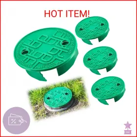 Jei-glooglitter-2231 Glooglitter 4 Pcs Sprinkler Valve Round Box Lid Covers Id 5.4 Inch Od 6.5 U