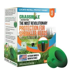 Grasshole 607816626020 - Sprinkler Head Protection 10 Pieces Lawn Guard Plast