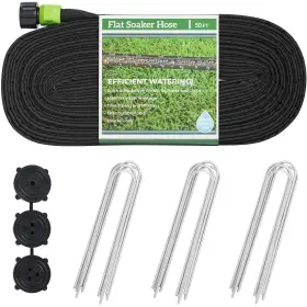 Gmflsh50-n Green Mount Garden Soaker Hose 1/2 Inch X 50 Ft Drip Hoses Heavy Duty Save Water