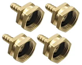 B0b4gq6wjn Gridtech Brass Garden Hose Adapter Swivel Fitting 3/8 Inch Barb 3/4 Ght Female