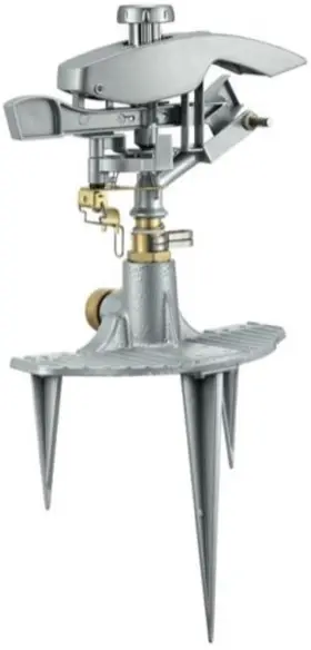 Gs-141200 Groundwork Max Coverage Spike Sprinkler 8494 Sq. Ft. Oscillating Zinc