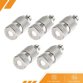 Gryfton 683007159973 5pack Brass Misting Nozzle 3/16 Inch Threaded 0.1mm Orifice Dia Fogging Spray Head