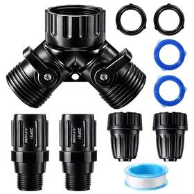 Gulfmew Td-gulfmew-1110 6 Pcs Drip Irrigation Kit Included 2 Way Y Water Splitter Connector 25 P