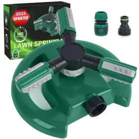 Hinastar 759838076922 Lawn Sprinkler - Automatic 360 Degree Rotation Irrigation System For Large Area