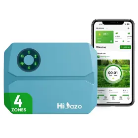 Hioazo 765551474129 4-zone Smart Lawn Sprinkler Controller Irrigation System Watering Schedule Timer