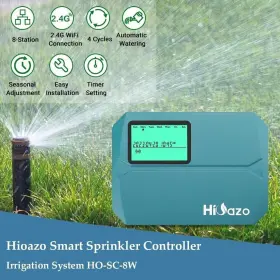 Ho-sc-8w Hioza Wifi Remote Sprinkler Controller Lawn Irrigation System Water Control 8 Zone Us