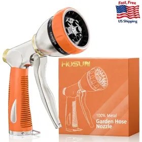 B0csd8tl2j Hosun Garden Hose Nozzle Sprayer Heavy Duty 100% Metal Water With 8
