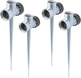Hourleey 313094992947 4 Pack 1/2 Inch Zinc Alloy Lawn Sprinkler Spike Base Water Flow Thru S Hourleey 313094992947 4 Pack 1/2 Inch Zinc Alloy Lawn Sprinkler Spike Base Water Flow Thru S
