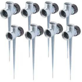 Hourleey 786552685970 8 Pack 1/2 Inch Zinc Alloy Lawn Sprinkler Spike Base Water Flow Thru F Hourleey 786552685970 8 Pack 1/2 Inch Zinc Alloy Lawn Sprinkler Spike Base Water Flow Thru F