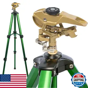 B0gcm67wcj Hourleey Impact Sprinkler On Tripod Zinc Head 3/4 Inch Connector Yard/garden