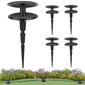 Hqcontl B0dwfnmwmj 4pcs Heavy Duty Cast Iron Garden Hose Guide Spikes Metal Roller 10 Inch Each