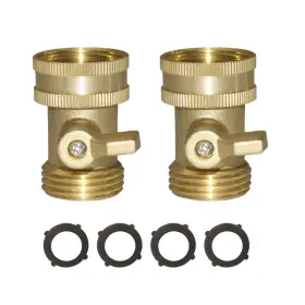 B08bl25hxf Hqmpc 3/4 Inch Ght Heavy Duty Garden Hose Shut Off Ball Valve 2-pack