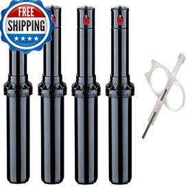 Hunter B00ncame18 Pgp-adj Rotor Sprinkler Heads - 4 Pack Includes Adjustment Tool