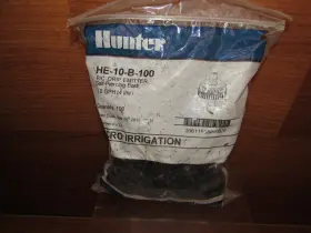 He-10-b-100 Hunter Micro Irrigation P/c Drip Emitter 1 Gpm 100 Pack He-10-b-100 Hunter Micro Irrigation P/c Drip Emitter 1 Gpm 100 Pack