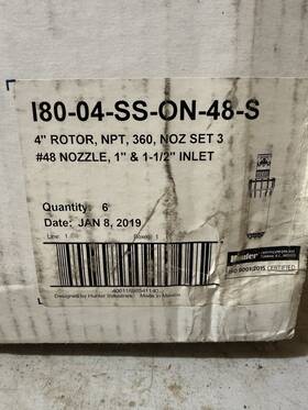 Hunter I80-04-ss-on-48-s I80 On Rotor Sprinkler 4 Inch Npt 360 Plastic Black Set Of 6