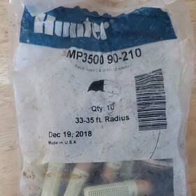 Hunter Mp3500 90-210 Mp Rotator Adjustable Spray Nozzle 33-35 Ft 10 Pack