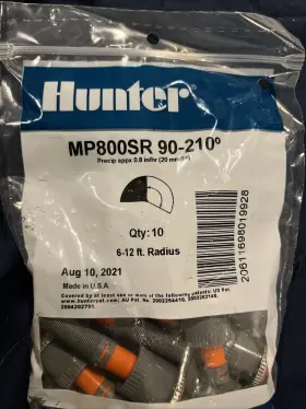 Mp800sr Hunter Bag Of 10 - 90 210 Short Radius Rotator 6ft To 12ft Mp800sr Hunter Bag Of 10 - 90 210 Short Radius Rotator 6ft To 12ft