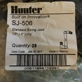 Sj-506 Hunter Lot Of 25 6 Inch X 1/2 Swing Joint Pipes - Nos